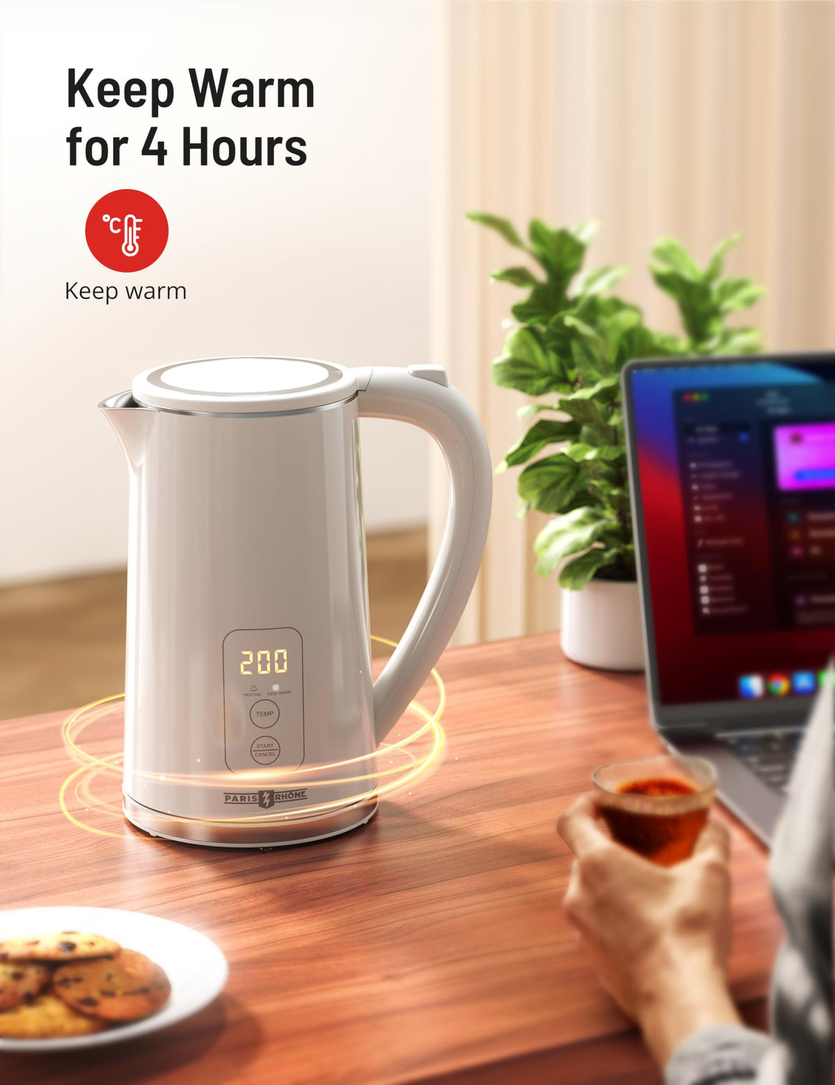 Paris Rhone kettle dimensions help planning placement on your counter.