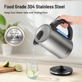 Paris Rhone rapid boil 1.7L capacity for quick teas and coffees.