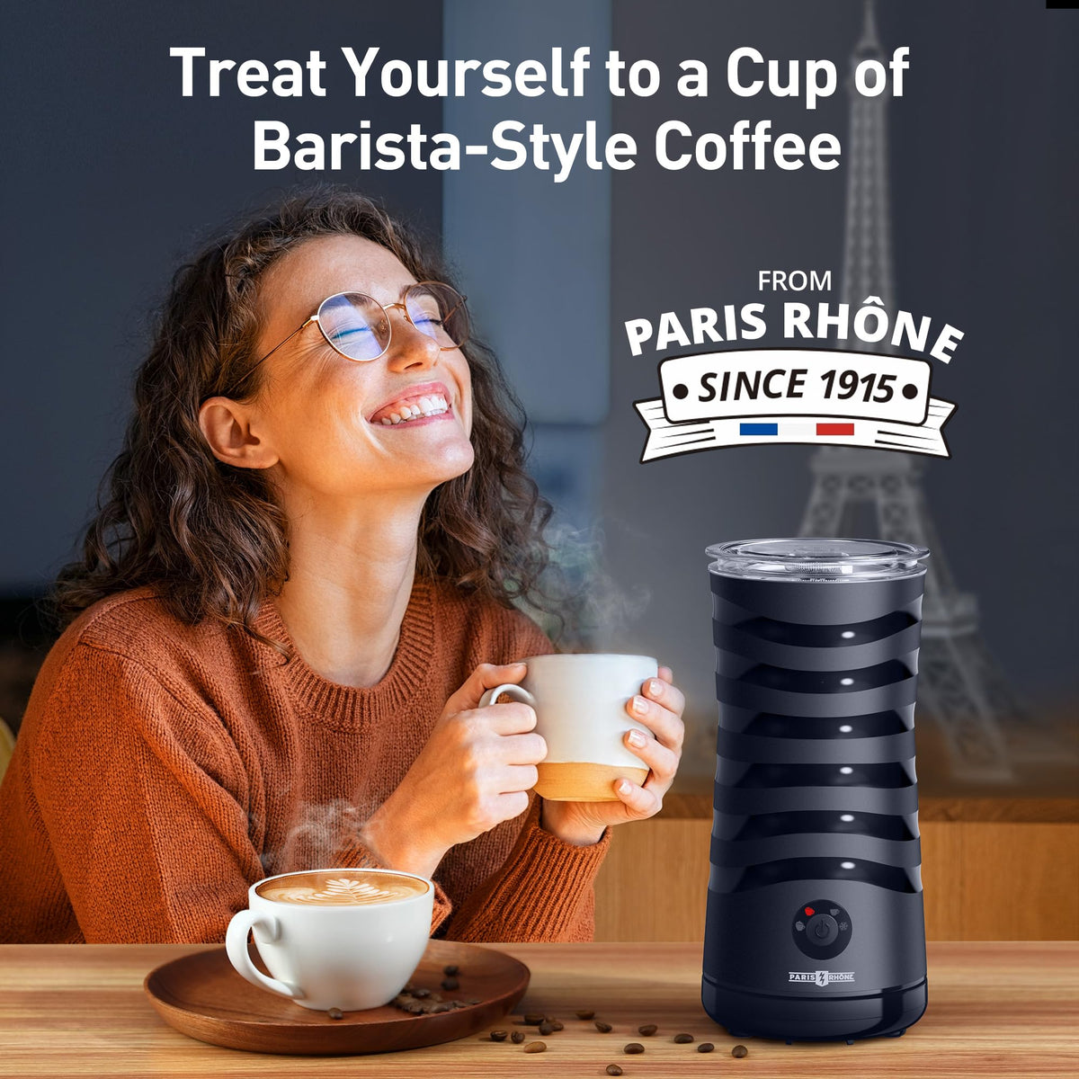 Paris Rhône non-stick interior enables easy cleaning after frothing sessions.