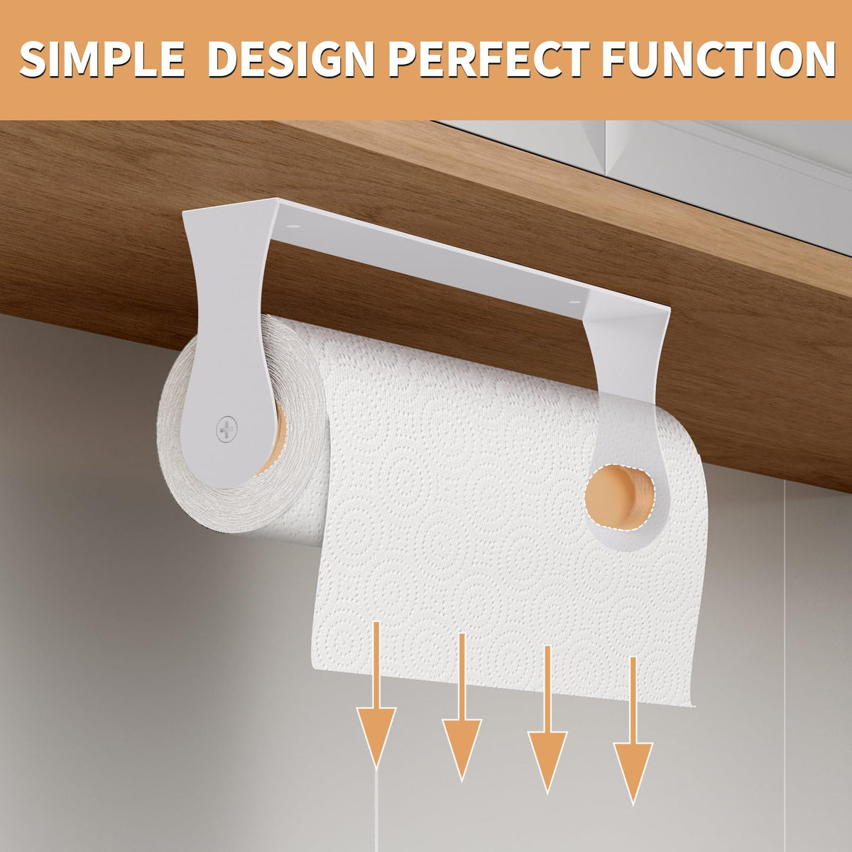 Paroto wall-mount paper towel holder in stainless steel for a clean, durable kitchen display.