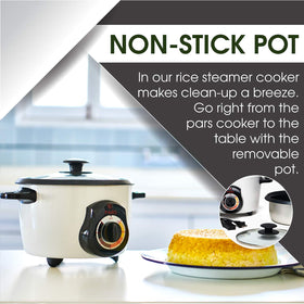 Pars Automatic Persian Rice Cooker detachable cord for compact storage