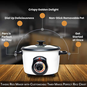 Pars Automatic Persian Rice Cooker timer display for precise timing