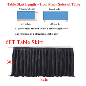 PARTISKY machine-washable table skirt saves time between events and reuse