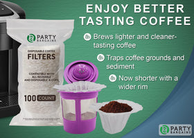 Party Bargains 300-count pack supporting quick, convenient single-serve brewing.