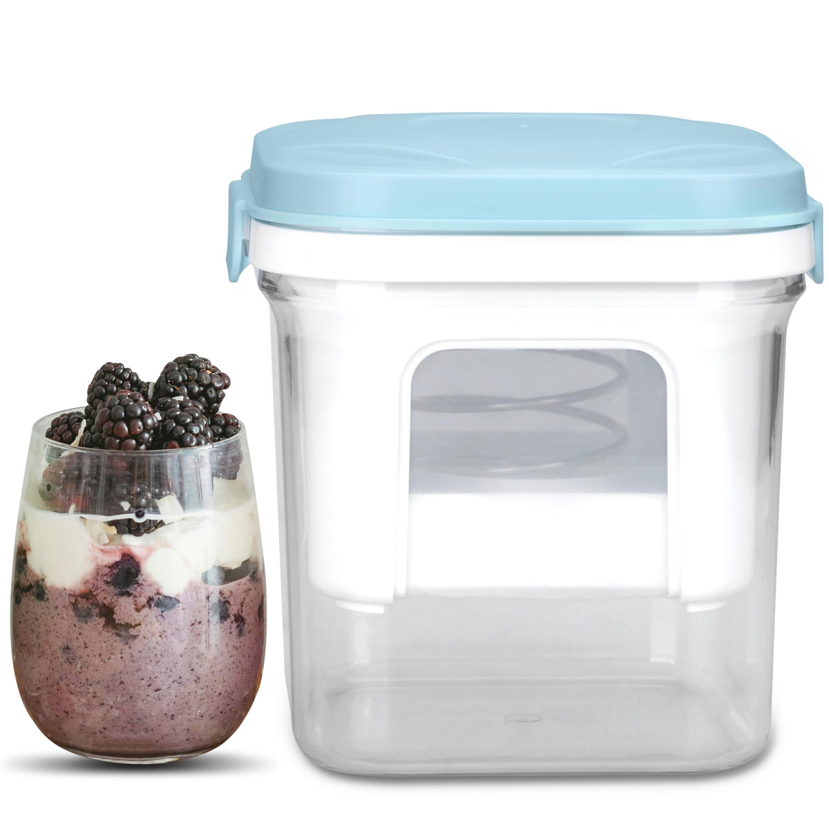 Party Desserts Greek Yogurt Strainer with Lid for thicker, creamier yogurt