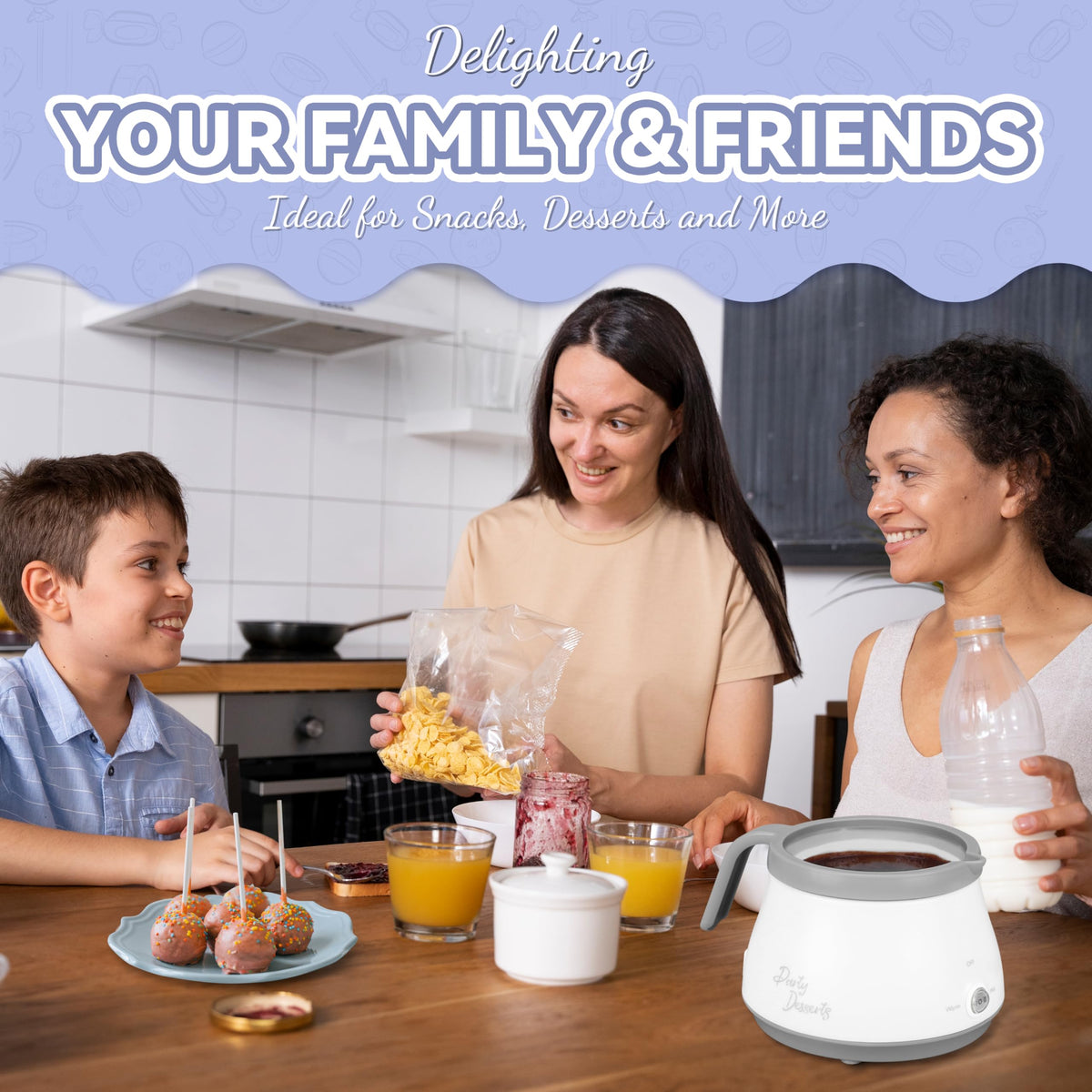 Detachable dishwasher-safe inserts for quick cleanup after use