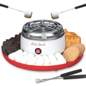 Party Desserts S’mores Maker base layout for cozy indoor gatherings