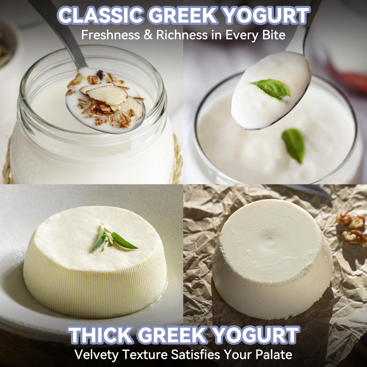 Party Desserts spring pressing system applies gentle pressure for smoother texture