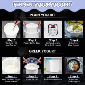 Party Desserts yogurt maker control panel for easy timing