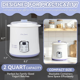 Party Desserts durable build designed for daily yogurt making
