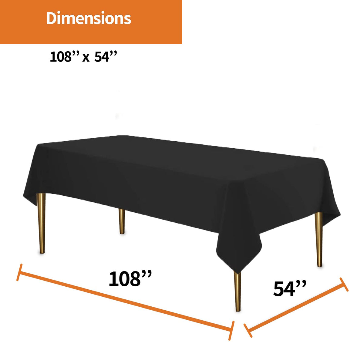 Party Dimensions 12-pack tablecloths displayed for quick setup