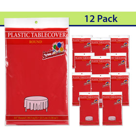 Party Dimensions pre-cut round tablecloth simplifies setup on any table.