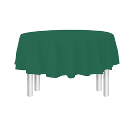 Party Dimensions 84-inch round cover fits standard tables securely.