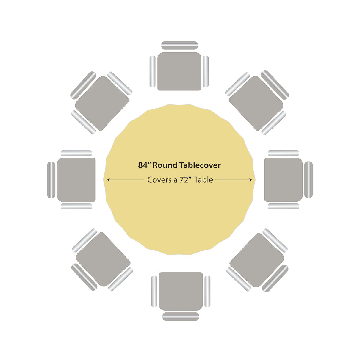 Party Dimensions yellow tablecloth, pre-cut and ready to use.