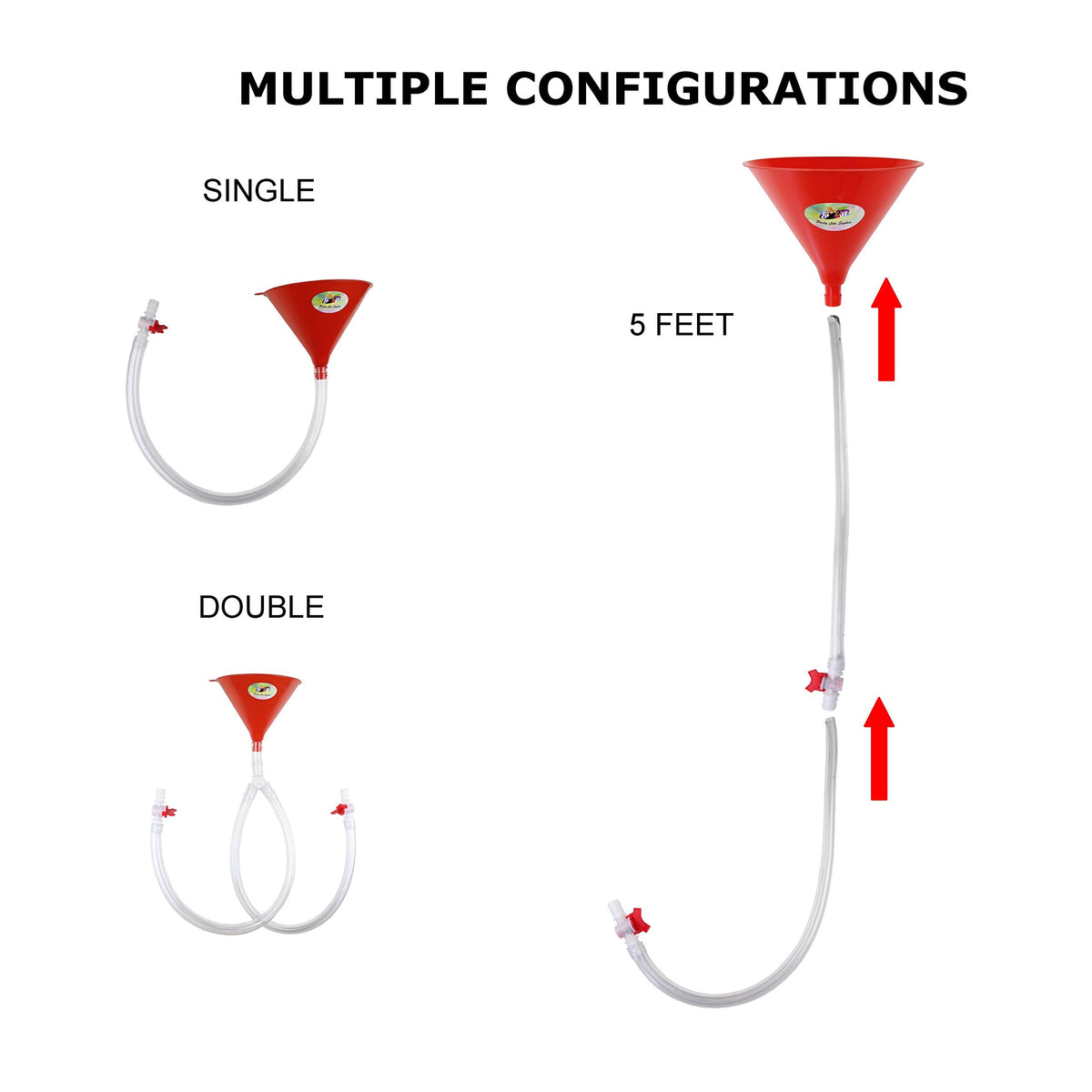 Party Like Sophia 5ft config shows extended tubing for bigger pours