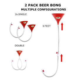 Party Like Sophia beer bong tube 2-5ft extended reach for larger groups