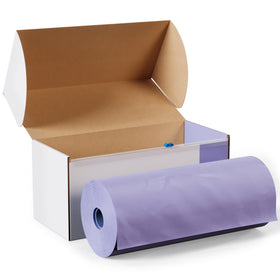 Box packaging contains roll and built-in cutter for easy storage.