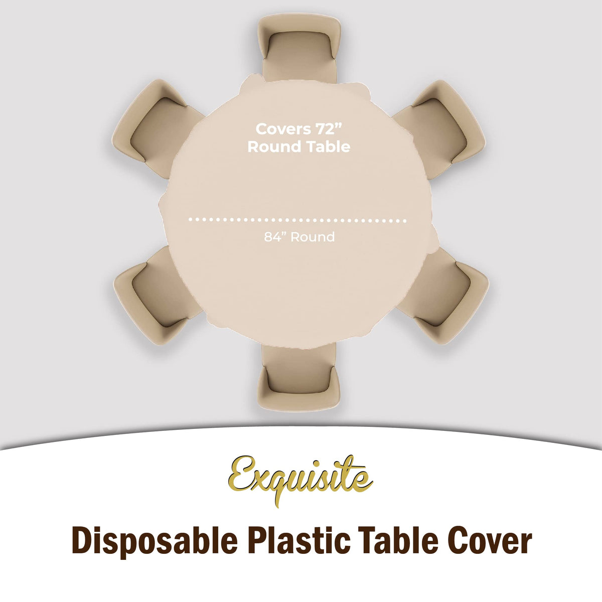 Party Solids disposable tablecloth enabling quick post-event cleanup and storage.
