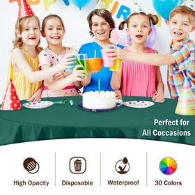 Party Solids disposable tablecloth for quick cleanup after events