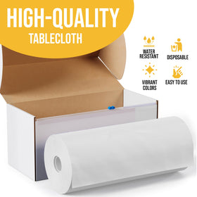Party Solids disposable tablecloth roll, portable for on-the-go events