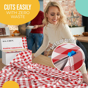 Party Solids heavy-duty plastic construction delivers durable surface protection.