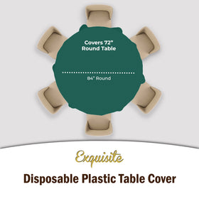 Party Solids dark green tablecloth with high opacity for solid color