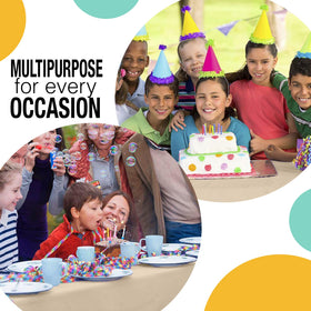 Party Solids ivory roll in a compact, portable package for easy transport.