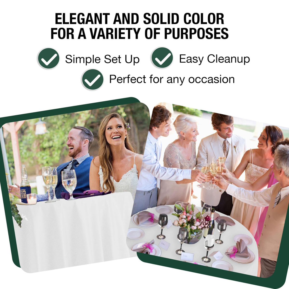 Party Solids pack of 12 tablecloths ready for event setup.