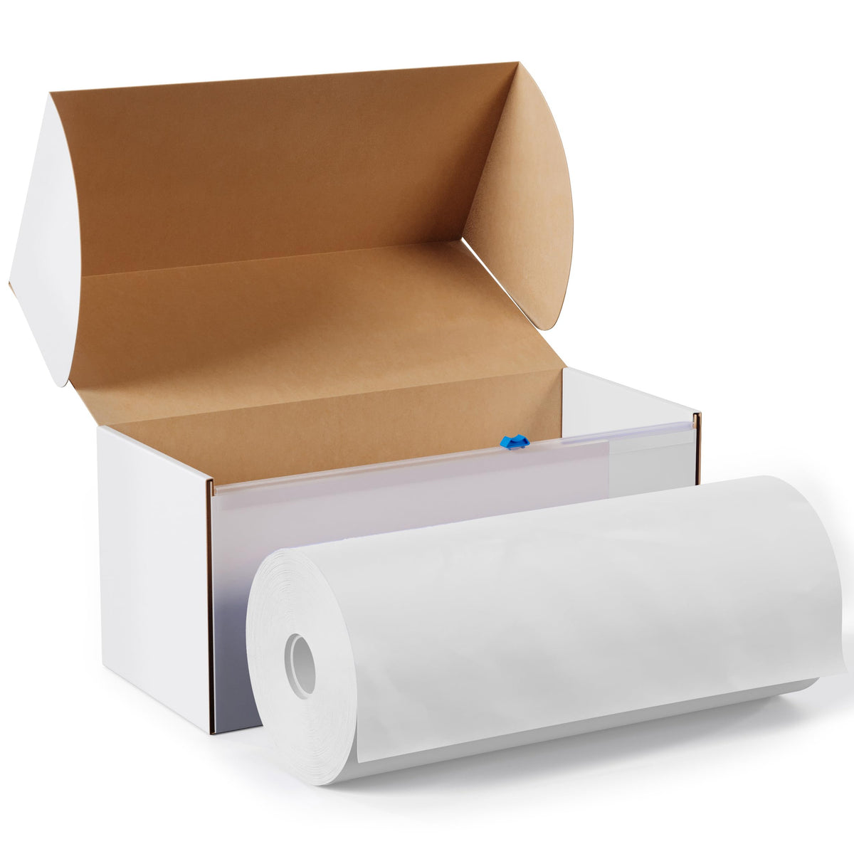Party Solids package opened showing roll and integrated cutter