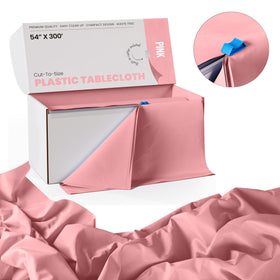 Party Solids pink roll cut-to-size for a perfect fit on any table