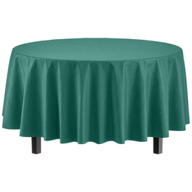 Party Solids six-pack dark green round tablecloth ideal for bulk events