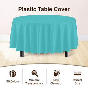 Party Solids six-pack tablecloth set simplifies styling across multiple tables.
