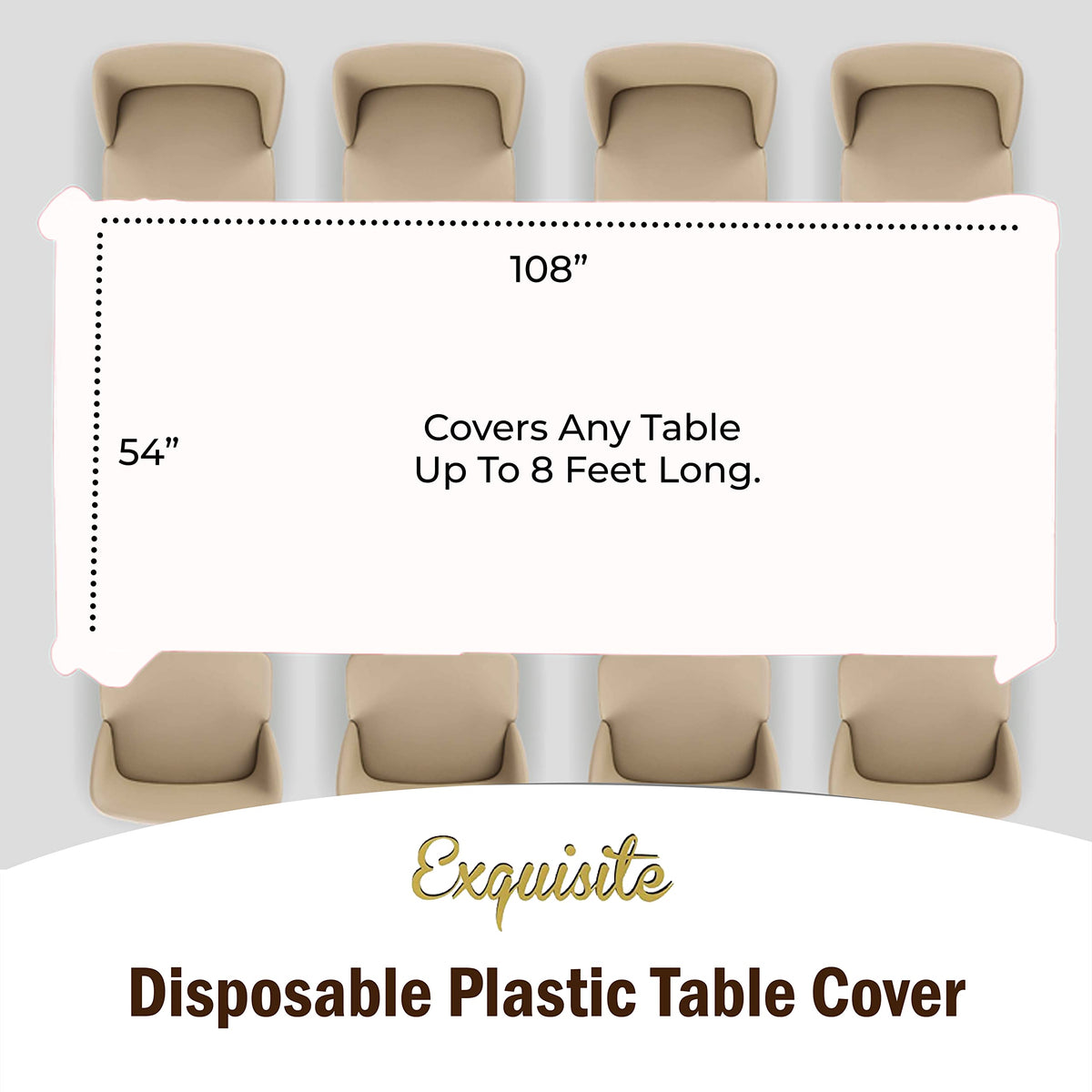 Party Solids disposable tablecloth rolled up to show easy cleanup