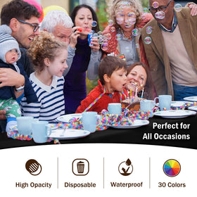 Party Solids wedding or party black rectangle tablecloth in use