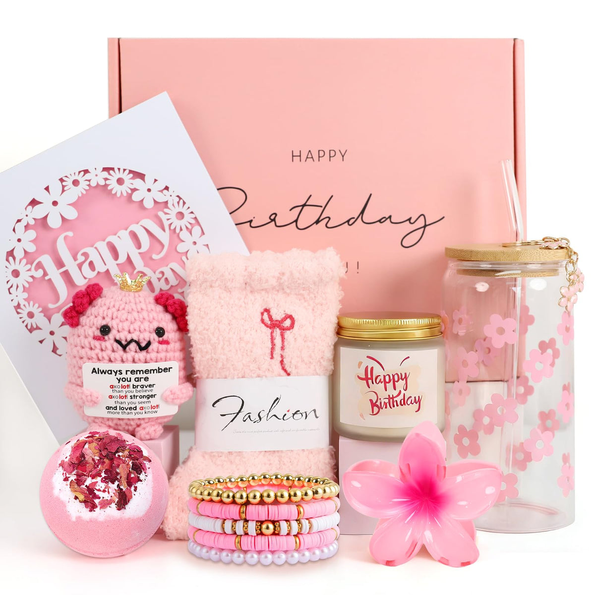 PARTY TONIGHT glass cup with pink floral pattern, ideal for gifting and everyday tea.