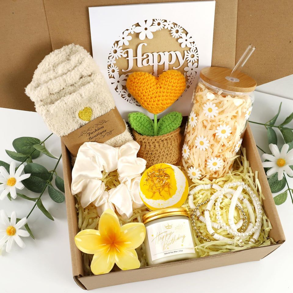 Party Tonight daisy glass cup with straw for stylish birthday hydration