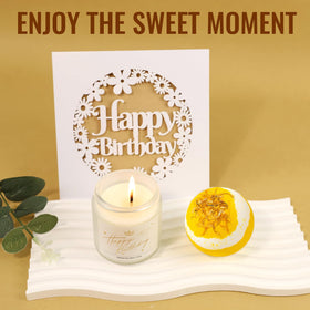 Party Tonight lavender scented candle fills room with calm aroma