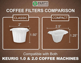 PARTY BARGAINS liner traps fine grounds for a smoother cup.