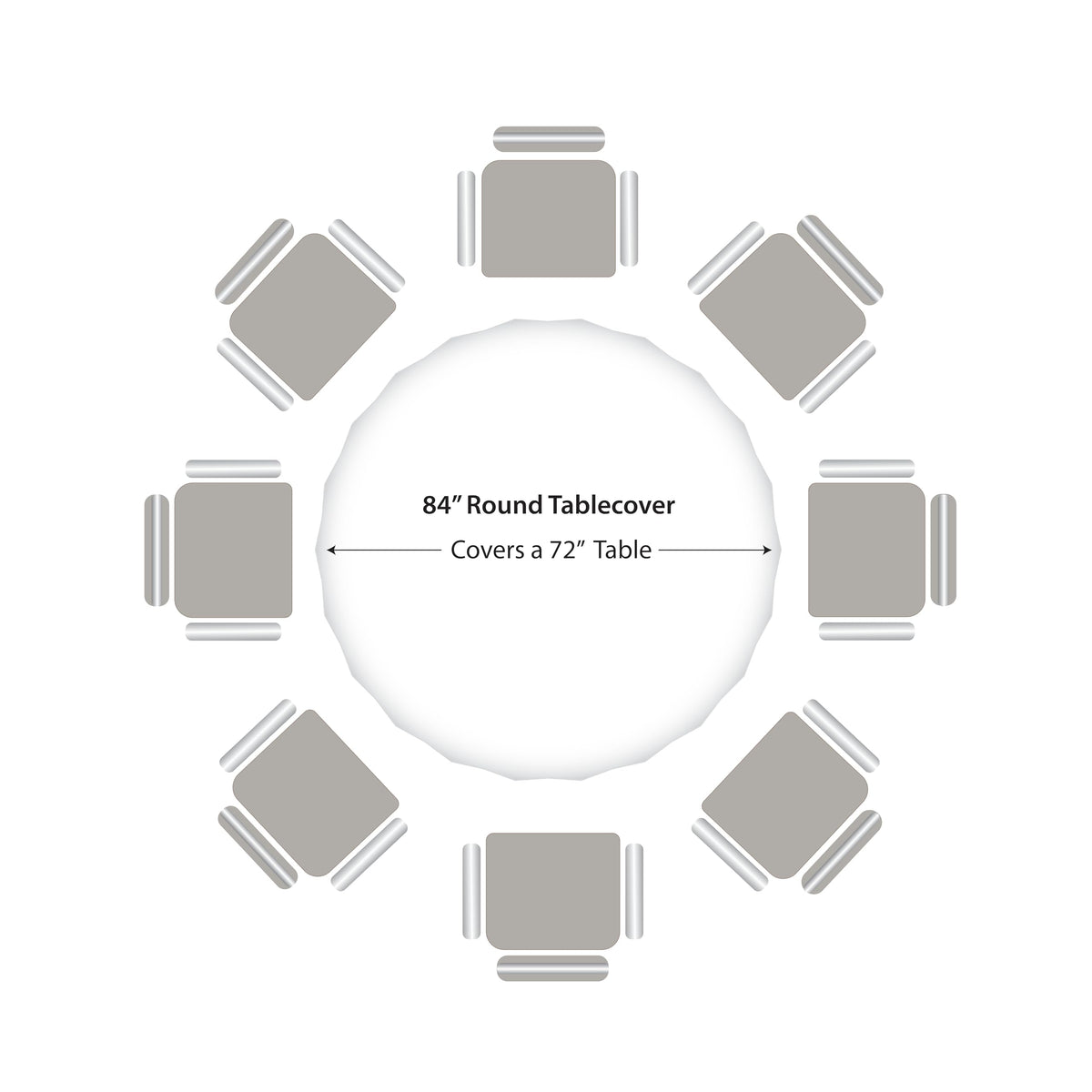 Party Dimensions white tablecloth for events adds versatile protection and style.