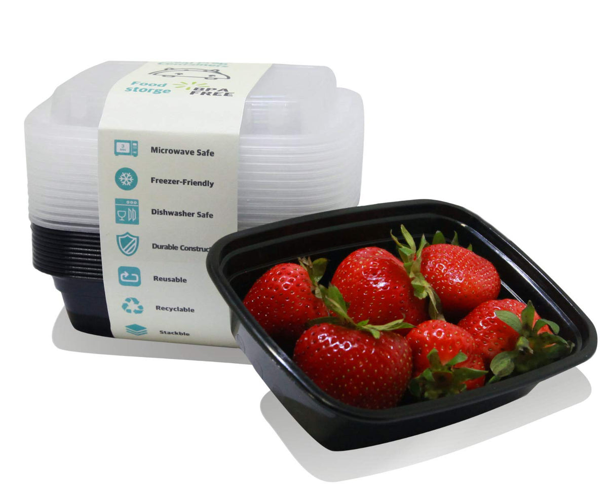 PARTYHIPPO 12oz meal prep container with lid for organized portions