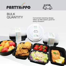 PARTYHIPPO dishwasher-safe container for easy cleaning