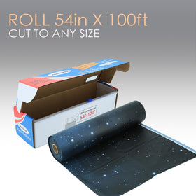 Starry Sky table cover on a dining table adding festive ambiance.