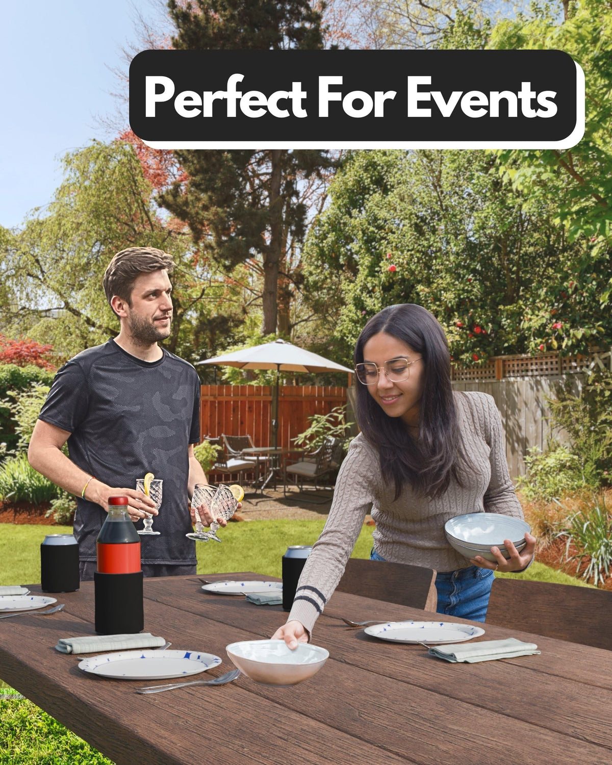 PartyPrints bulk can sleeves for parties, weddings, or gatherings