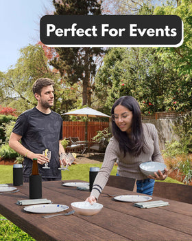 PartyPrints black sleeve set supports consistent branding across venues.