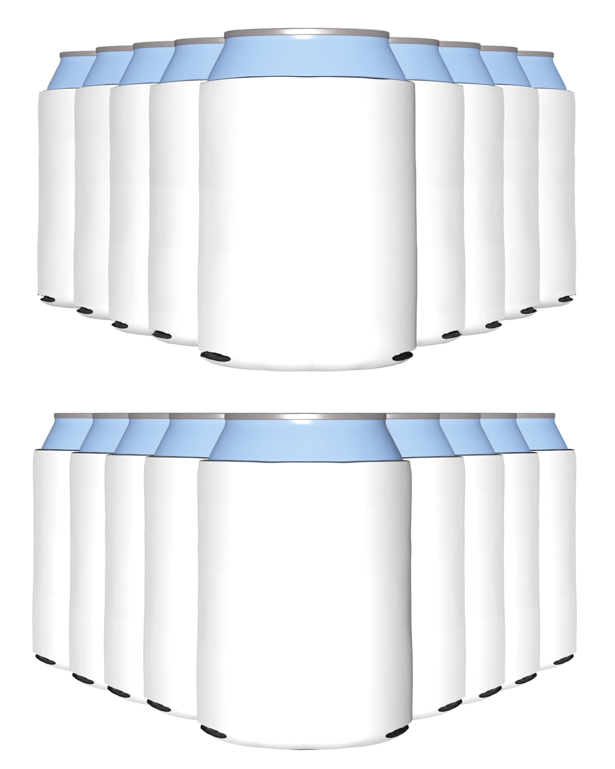 PartyPrints white blank can cooler sleeve keeps 12oz/16oz cans cold for events