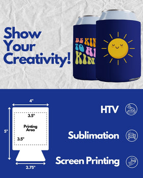 PartyPrints customizable foam can sleeve ready for personalized branding for events and gifts.