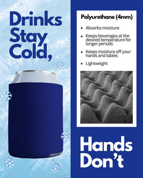 PartyPrints durable foam beverage insulator sleeve for reliable can insulation.