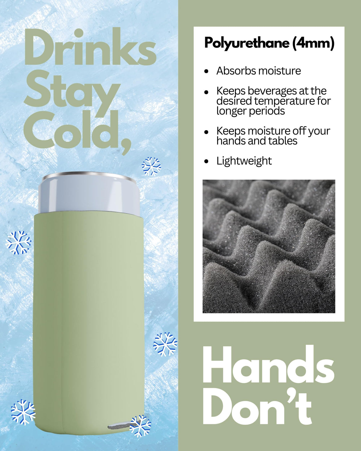 PartyPrints Sage 12oz can fit illustrated on a slim can sleeve
