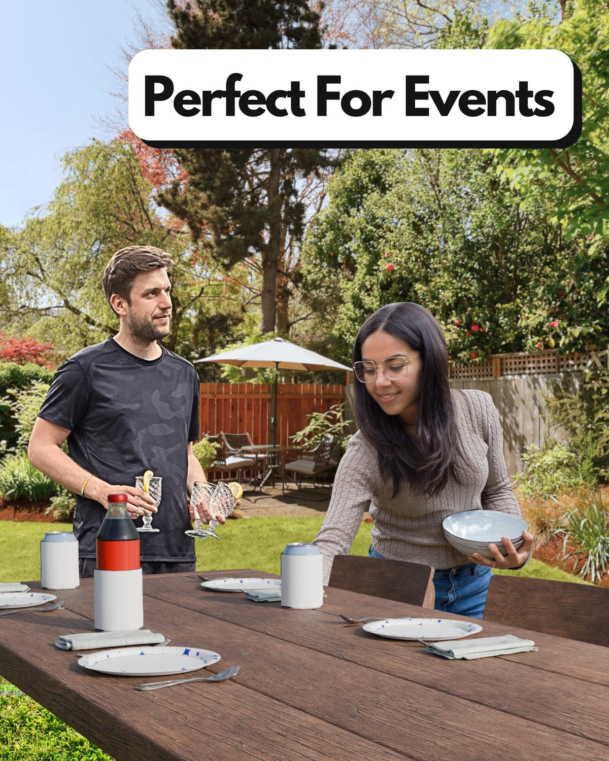 PartyPrints sleeve fits standard 12oz and 16oz cans for versatile use