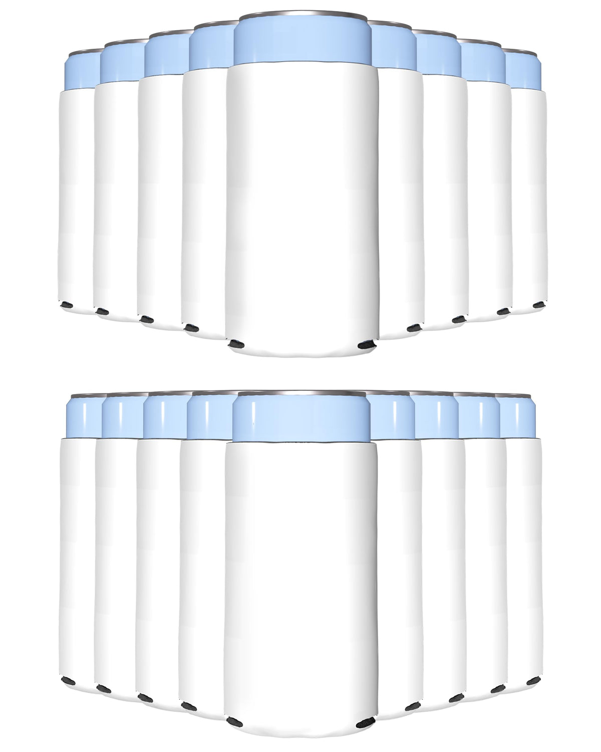 PartyPrints white blank slim can cooler ready for personalized printing